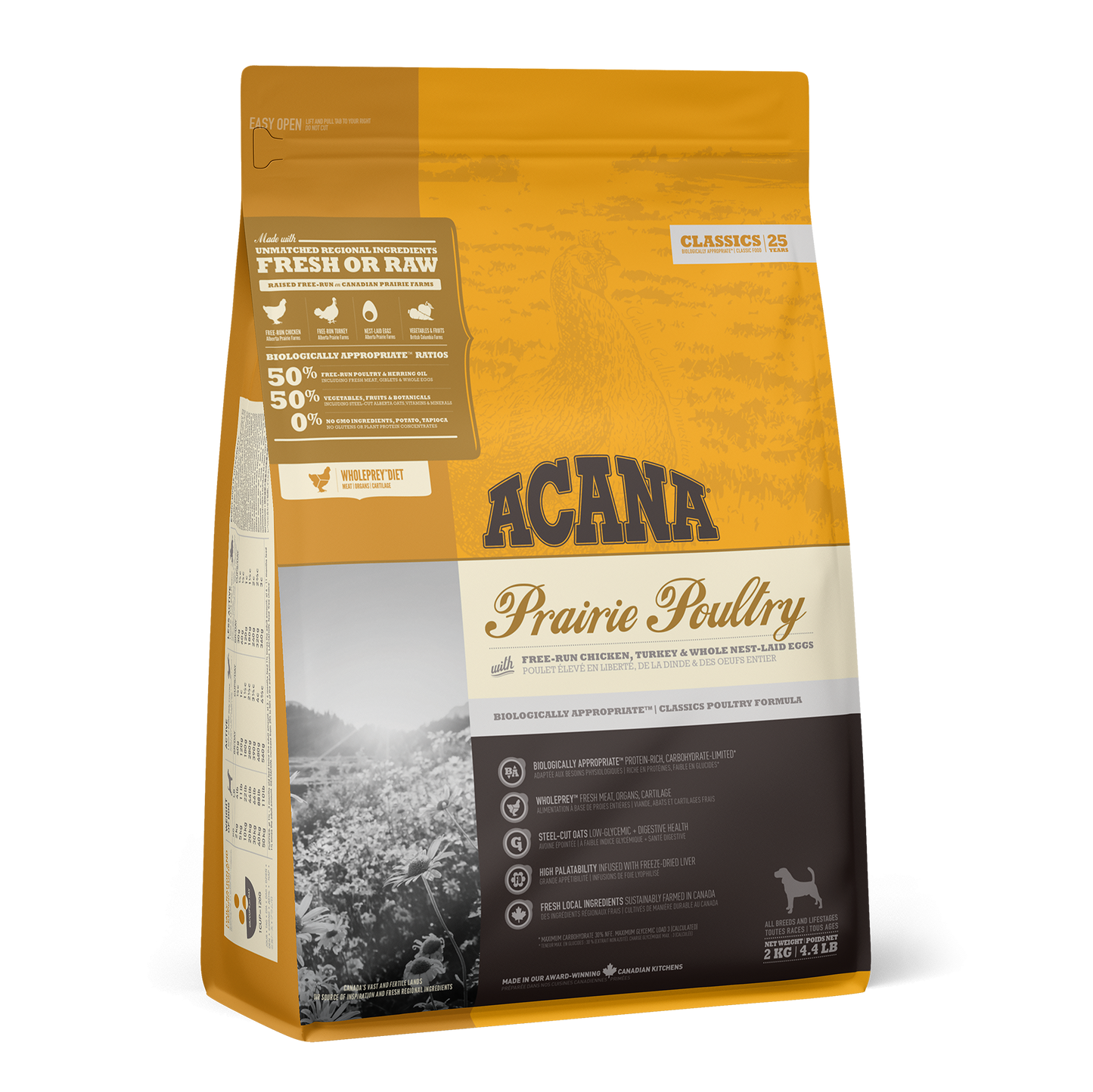 ACANA CLASSICS DOG PRARIE POULTRY 2KG.