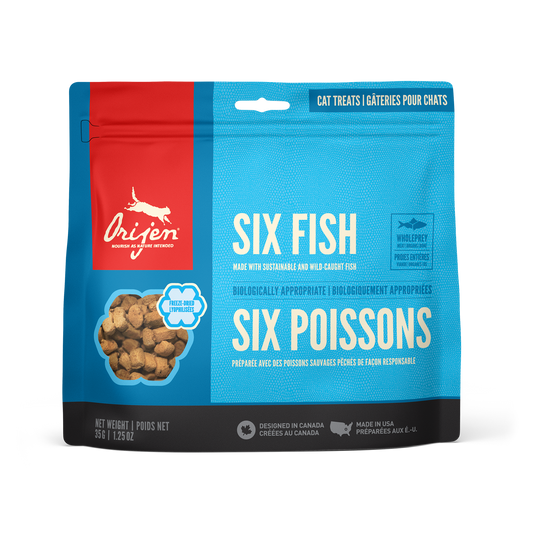 ORIJEN CAT TREAT SIX FISH 35G.