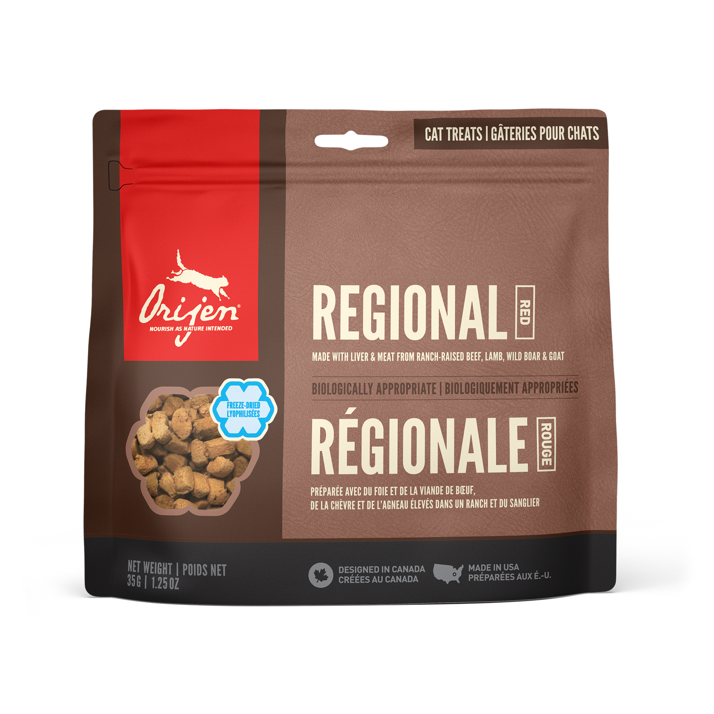 ORIJEN CAT TREAT REGIONAL RED 35GM.