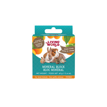 LIVING WORLD SM ANIMAL MINERAL BLOCK- ORANGE FLAVOR 40G