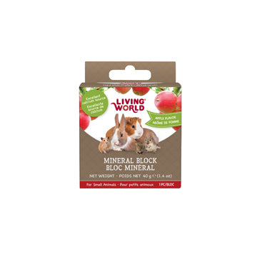 LIVING WORLD SM ANIMAL MINERAL BLOCK- APPLE FLAVOR 40G