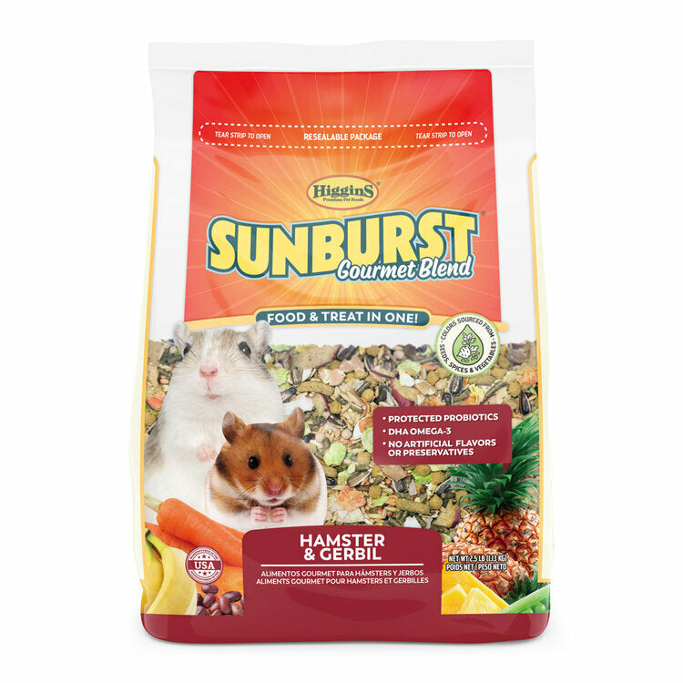 SUNBURST HAMSTER & GERBIL FOOD 2.5LB.