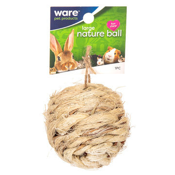 WARE SM ANIMAL NATURE BALL W/BELL 2.5IN.