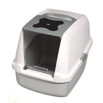 CATIT HOODED LITTER PAN GREY.