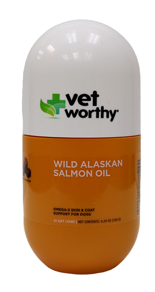 VET WORTHY ALSKAN SALMON OIL CHEW 20CT.