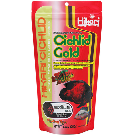 HIKARI FLOATING CICHLID GOLD MED 8.8OZ.