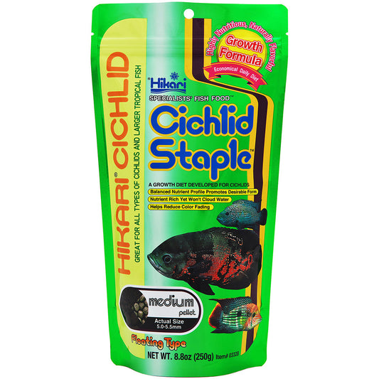 HIKARI FLOATING CICHLID STAPLE MED 8.8OZ.