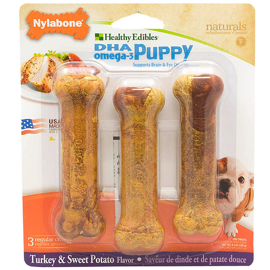 HEALTHY EDIBLES TURKEY & SWT POTATO SMALL PUPPY 3PK .