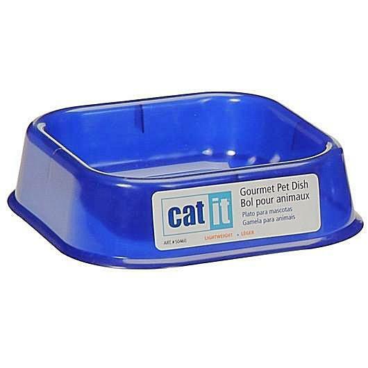 CATIT GOURMET KITTEN DISH BLUE.