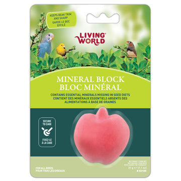 LIVING WORLD BIRD MINERAL BLOCK APPLE.