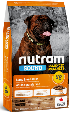 NUTRAM DOG S8 ADULT LG BREED 11.4KG.