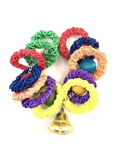 TWEETERS WICKER CIRCLE BIRD TOY