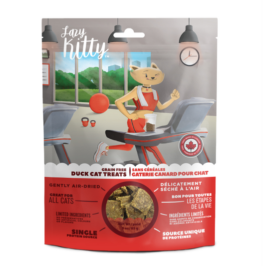 LAZY KITTY AIR DRIED CAT TREATS DUCK 85G