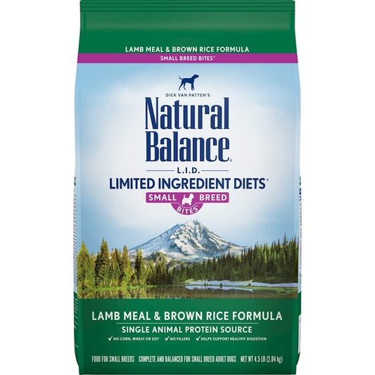 NATURAL BALANCE DOG LAMB & BROWN RICE LGE BREED 11.8KG.