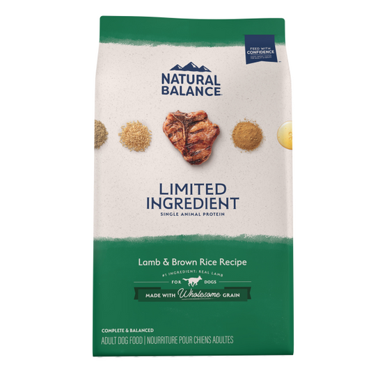 NATURAL BALANCE DOG LAMB & RICE 11.8KG.