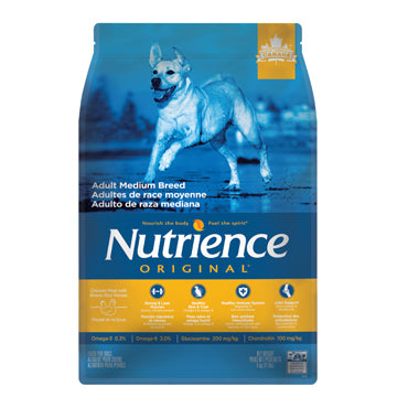 NUTRIENCE ORIGINAL DOG CHICKEN & BROWN RICE MED BREED 11.5KG.